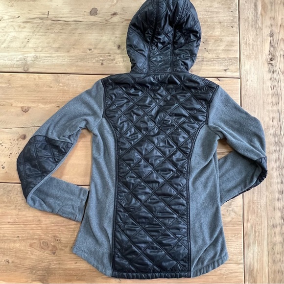 Athleta Vortex Dark Gray Hooded Dual Full Zipper Fleece Jacket Size XS - Picture 3 of 15